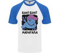 Ribbit Madafaka Maglietta Da Baseball S/S Divertente Gangsta Frog Uomo