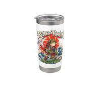 RIBBIT RONIN: Il divertente ranocchio samurai Bicchiere termico in acciaio inox doppia parete
