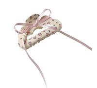 Ribbon Bowtie - Fermaglio per capelli per ragazze, fiori e capelli, clip di mascella, non condizionata, supporto per ponytail, per capelli