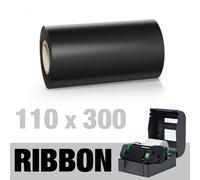 Ribbon Cera Wax 110 x 300 anima 1" (2,54cm) Out per stampa trasferimento termico