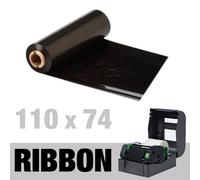 Ribbon Cera Wax 110 x 74 anima 1" (2,54cm) Out per stampa trasferimento termico