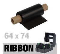 Ribbon Cera Wax 64 x 74 anima 1" (2,54cm) Out per stampa trasferimento termico