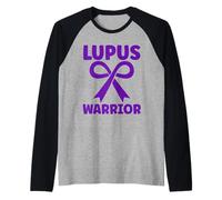Ribbon Lupus Support Awareness Warrior Lupus Maglia con Maniche Raglan