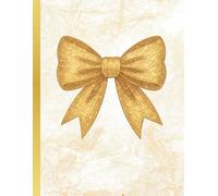 Ribbon Notebook A4 Plain - White & Gold Elegant Design | Journal for Drawing, Writing, Notes & Creative Work: Blank Numbered 140 Pages for Sketching ... and Visual Ideas. Perfect for a Gift