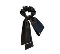 Ribbon SATINO POPO H SCRUCHIES ELASTICA Tenere Saldamente il Porta Coda di Cavallo Satinato per Ragazze Donne Black Ribbon Bow H Scrunchiesbow Scrunchieshy Consente il Design (BLACK)