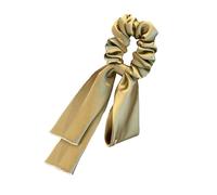 Ribbon SATINO POPO H SCRUCHIES ELASTICA Tenere Saldamente il Porta Coda di Cavallo Satinato per Ragazze Donne Black Ribbon Bow H Scrunchiesbow Scrunchieshy Consente il Design (GREEN)