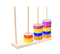Ribbon Storage Organizers Rack Portanastri in legno Porta Bobine in Legno Filati di bobine di organizzatore per Fioristi Artigianato Regalo 36x9,6cm