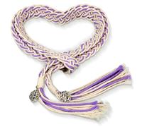 Ribbonlic - Cordoncino per legare le mani per matrimonio, corda nuziale per cerimonia, Corda rustica per cerimonia cattolica tradizionale (tessitura viola, semplice)