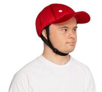 Ribcap Baseball cap Casco Protettivo di Grado Medico | Rosso | Casco Morbido per l'epilessia | Casco Protettivo per Le Crisi epilettiche | alla Moda e Senza Stigma