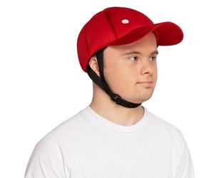 Ribcap Baseball cap Casco Protettivo di Grado Medico | Rosso | Casco Morbido per l'epilessia | Casco Protettivo per Le Crisi epilettiche | alla Moda e Senza Stigma