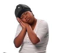 Ribcap Kate Cuffia sicura per Il Sonno | Nero | Casco Medico Protettivo per Il Sonno | Materiale Traspirante ipoallergenico | Facile da Pulire