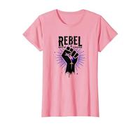Ribelle con Una Causa: Potente protesta del Pugno Maglietta, Donna, Rosa, M