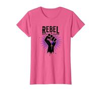 Ribelle con Una Causa: Potente protesta del Pugno Maglietta, Donna, Rosa mélange, XXL