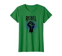 Ribelle con Una Causa: Potente protesta del Pugno Maglietta, Donna, Verde Mela, 3XL