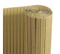 Ribelli Canniccio PVC Recinzione recinto Balcone frangivento, colorazione:bambù, Elementi:Tappetino Privacy in PVC, Dimensione:140 x 500 cm