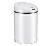 Ribelli Sensor-Mülleimer Pattumiera, Acciaio Inossidabile Plastica, Bianco, 50 Litri