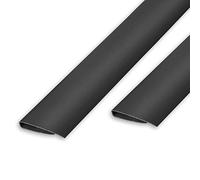 Ribelli Striscia terminale Profilo terminale Profilo di Copertura per tapettino di Protezione della Privacy, colorazione:Antracite, Taglia:900 cm (9 x 100 cm), Elementi:Striscia di Chiusura