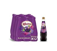 Ribena F40337 - Concentrato di ribes nero, 12 flaconi da 850 ml, contiene succo di frutta vero, senza coloranti o aromi artificiali, diluito con acqua, realizzato con ribes neri britannici, F40337