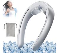 Ribili Cooling Ace, Sherum Solymall Yifare Libiyi Fanyil Vianys Dotmalls Cooling Ace, Ventilatore Da Collo Portatile Silenzioso Senza Pale Con 3 Velocità, Ventilatore Da Collo Personale(Gray)