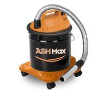 Ribimex Aspiracenere Elettrico ASHMax con Base a 4 Ruote, 18 L, 1000 W | Aspiratore con Filtro HEPA, Ideale per Aspirare Ceneri Fredde da Stufe, Caminetti e Barbecue, Amazon Exclusive, PRCEN016