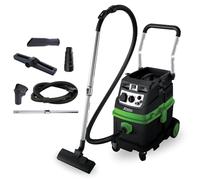 Ribimex Aspiratore Solidi e Liquidi Aspirix Serie Pro Classe M, Bidone Aspiratutto Professionale da 40 L, Filtro HEPA, 1600 W, Presa Elettroutensili e Funzione Pneumatica, Accessori Inclusi - PRASP40M