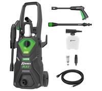 Ribimex Idropulitrice ad Alta Pressione RX1, 1400W, 110 Bar, 420 L/h, Getto Regolabile, Serbatoio Detergente 350 mL, Tubo da 5 m, Protezione IPX5, Arresto Automatico, Leggera e Compatta - PRNHP01