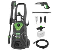 Ribimex Idropulitrice ad Alta Pressione RX4, 2200W, 160 Bar, 480 L/h, Getto Regolabile, Serbatoio Detergente 550 mL, Tubo da 5 m, Protezione IPX5, Arresto Automatico, Avvolgitubo Integrato - PRNHP04