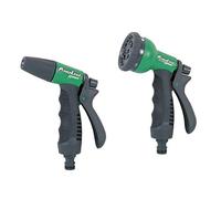 Ribimex Kit Irrigazione Giardino con 2 Pistole, Multigetto e Getto Regolabile, Impugnatura Soft Touch e Quick Lock, Ideale per Annaffiatura e Pulizia - PRA/TB.1311