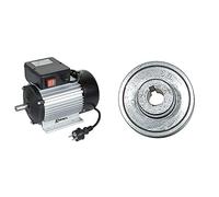 Ribimex M2M28 Motore elettrico con cavo 2cv-2750 tr/min & PRP19/080 Puleggia in