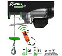 Ribimex Paranco elettrico con telecomando wireless 200 400 kg 750 W Montacarichi
