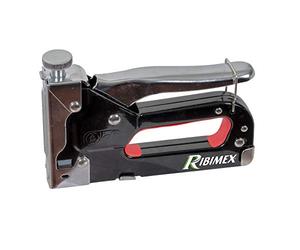 RIBIMEX PRAGRAM Graffatrice manuale in set con chiodi e punti metallici
