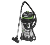 ASPIRATORE ASPIRAPOLVERE ASPIRALIQUIDI BIDONE INOX 50Lt 1200W RIBIMEX [EEK: ---]