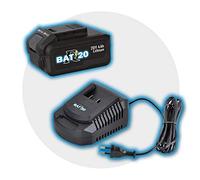 RIBIMEX PRBAT20/KIT4 Kit Caricatore + batteria 20 V - 4 Ah RBAT20