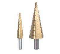 RIBIMEX PRFEX2/B Set 2 punte a scalini per acciaio, legno, plastica, 2 Pezzi