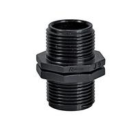 Ribimex PRRED1X1 Raccordo Plastica, M, 1", Nero, 6x4x4 cm