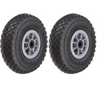 Ribimex Ruota Gonfiabile per Carrello, Diametro 260 mm, Cerchione in Plastica, Asse di Diametro 20 mm con Cuscinetto a Sfere, Resistente e Funzionale Anche su Superfici Bagnate - PRR260X85