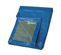 Ribimex Telo di Protezione Leggero Impermeabile 8x12 m in Polietilene, Occhielli in Alluminio, Resistente agli Agenti Atmosferici, Ideale per Uso Domestico e Campeggio - PRB06508X12