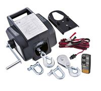Ribimex Verricello Elettrico Telecomandato da 5 Tonnellate, 12 V, Marcia Avanti e Retromarcia, Ideale per Traino di Carichi Statici e su Ruote, Kit di Installazione per Rimorchio Incluso - PE12V/T1