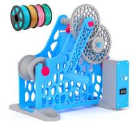 Ribobinatore Filamento Stampante 3D Elettrico/manuale, Avvolgitore Bobina Motore Da 6 W Con Design Modulare Staccabile, For Bobine Da 1 Kg, Appassionati Di Stampa 3D E Artisti Tessili(Blue,Electric)