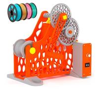 Ribobinatore Filamento Stampante 3D Elettrico/manuale, Avvolgitore Bobina Motore Da 6 W Con Design Modulare Staccabile, For Bobine Da 1 Kg, Appassionati Di Stampa 3D E Artisti Tessili(Orange,Electric)