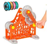 Ribobinatore Filamento Stampante 3D Elettrico/manuale, Avvolgitore Bobina Motore Da 6 W Con Design Modulare Staccabile, For Bobine Da 1 Kg, Appassionati Di Stampa 3D E Artisti Tessili(Orange,Manual)