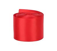 Riboli di raso a doppio volto decorazioni luminose per artigianato di nozze 1.5in (Rosso)