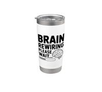 Ricablaggio del cervello Attendere prego Mindfulness Humor Bicchiere termico in acciaio inox doppia parete