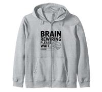 Ricablaggio del Cervello Attendere Prego Mindfulness Humor Felpa con Cappuccio
