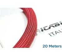 Ricable Custom RB20/20 - Bobina 20 mt - Rosso/Nero Calza per cavo 16-22 mm Guai