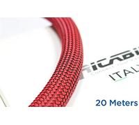 Ricable Custom RB20/20 - Rosso/Nero 20 mt - Guaina Calza x Cavo 16-22 mm