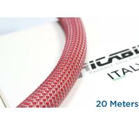 Ricable Custom RG20/20 - Bobina 20 mt - Rosso/Grigio Calza per cavo 16-22 mm Gu