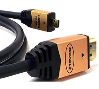 Ricable Micro M1 - 1 Metro - Cavo HDMI 1.4 Certificato High Speed 3D HDMI / Micro HDMI - Qualità Hi-Fi per il collegamento AV HD con conduttori in Rame OFC e connettori Schermati. Design Italiano e Garanzia a Vita on-Site