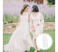 Ricamare in pizzo da sposa velo da sposa maestro con pettine (bianco)