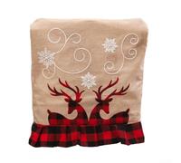 Ricamato Alce Dining Chair Cover per Natale Party(1)